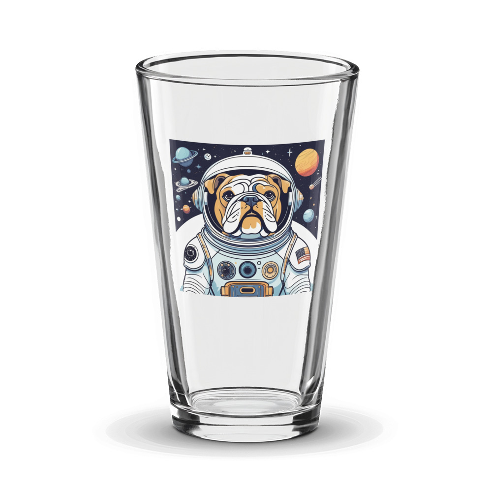 PugMug Custom Bulldog Glass Tumbler