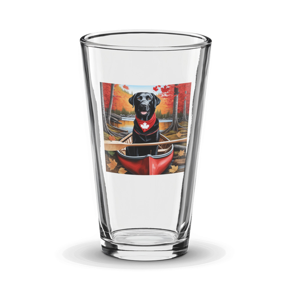 PugMug Custom Black Labrador Retriever Glass Tumbler