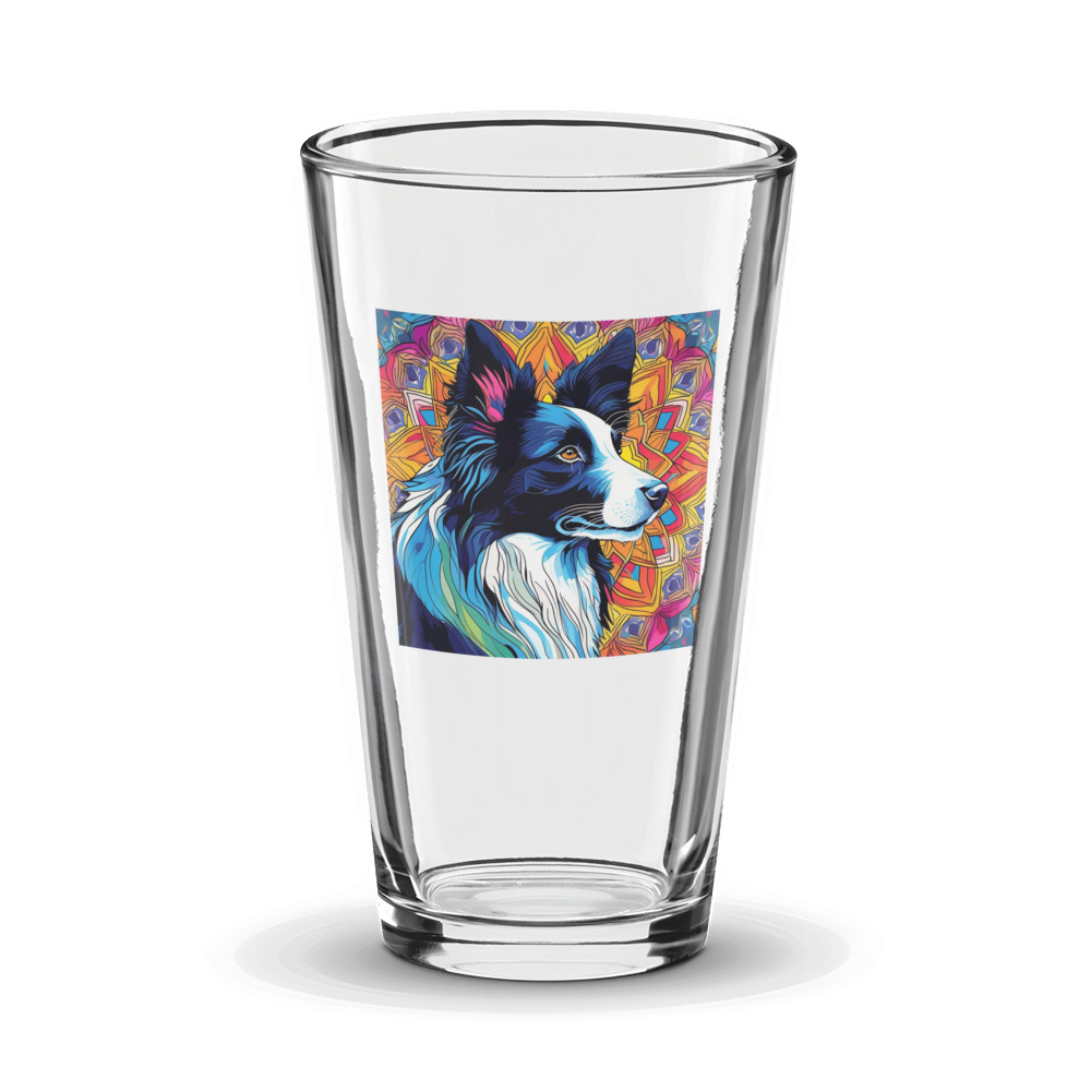 PugMug Custom Border Collie Glass Tumbler