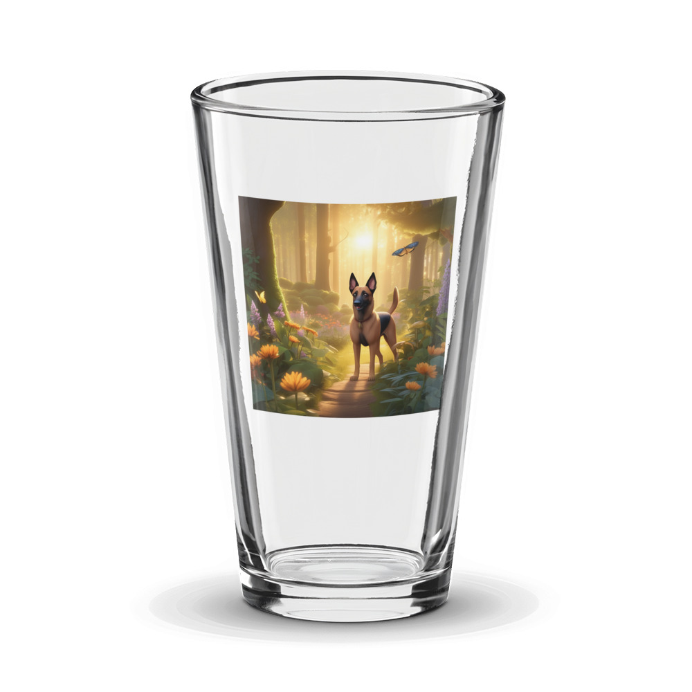 PugMug Custom Belgian Malinois Glass Tumbler