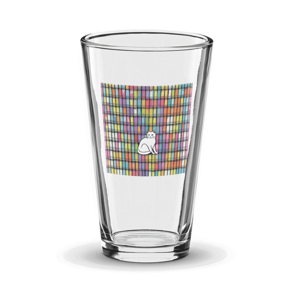 PugMug Custom White Companion Cat Glass Tumbler