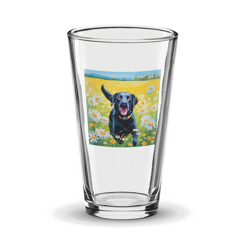 PugMug Custom Black Labrador Retriever Glass Tumbler
