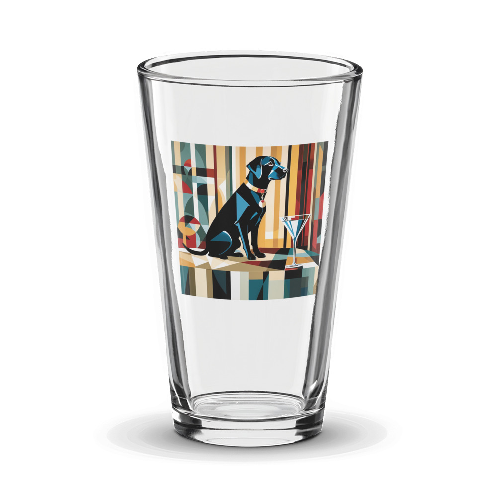 PugMug Custom Black Labrador Retriever Glass Tumbler