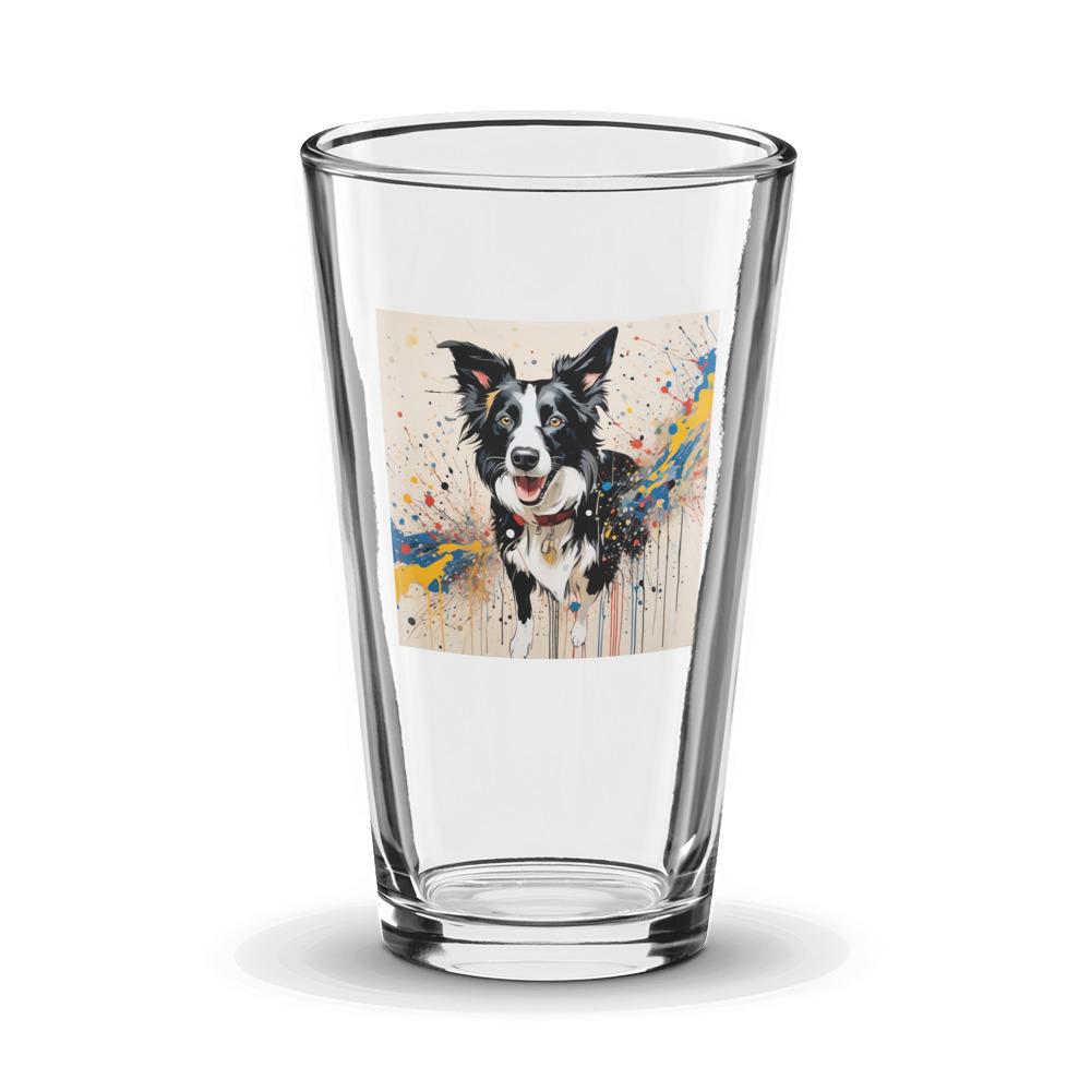 PugMug Custom Border Collie Glass Tumbler