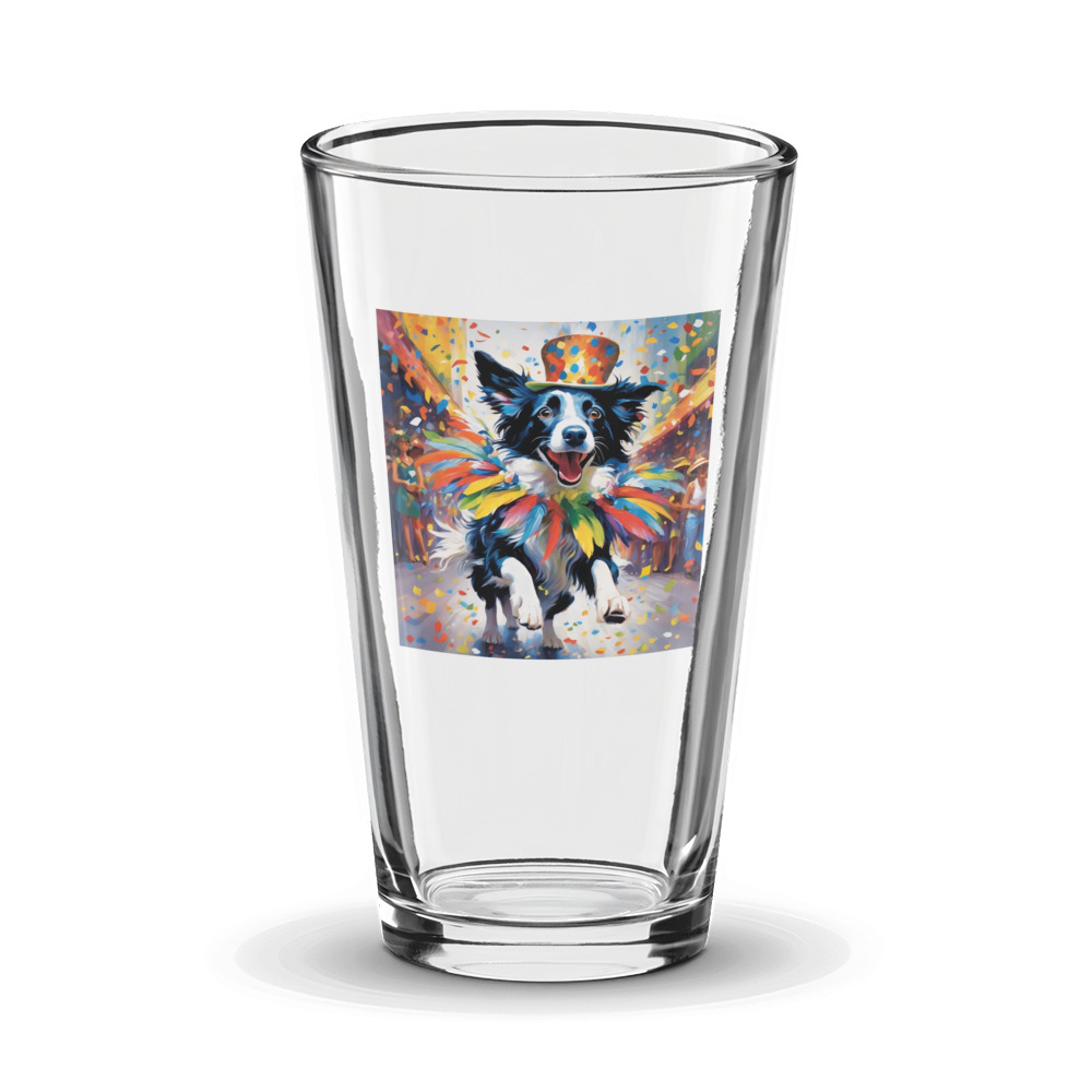 PugMug Custom Border Collie Glass Tumbler