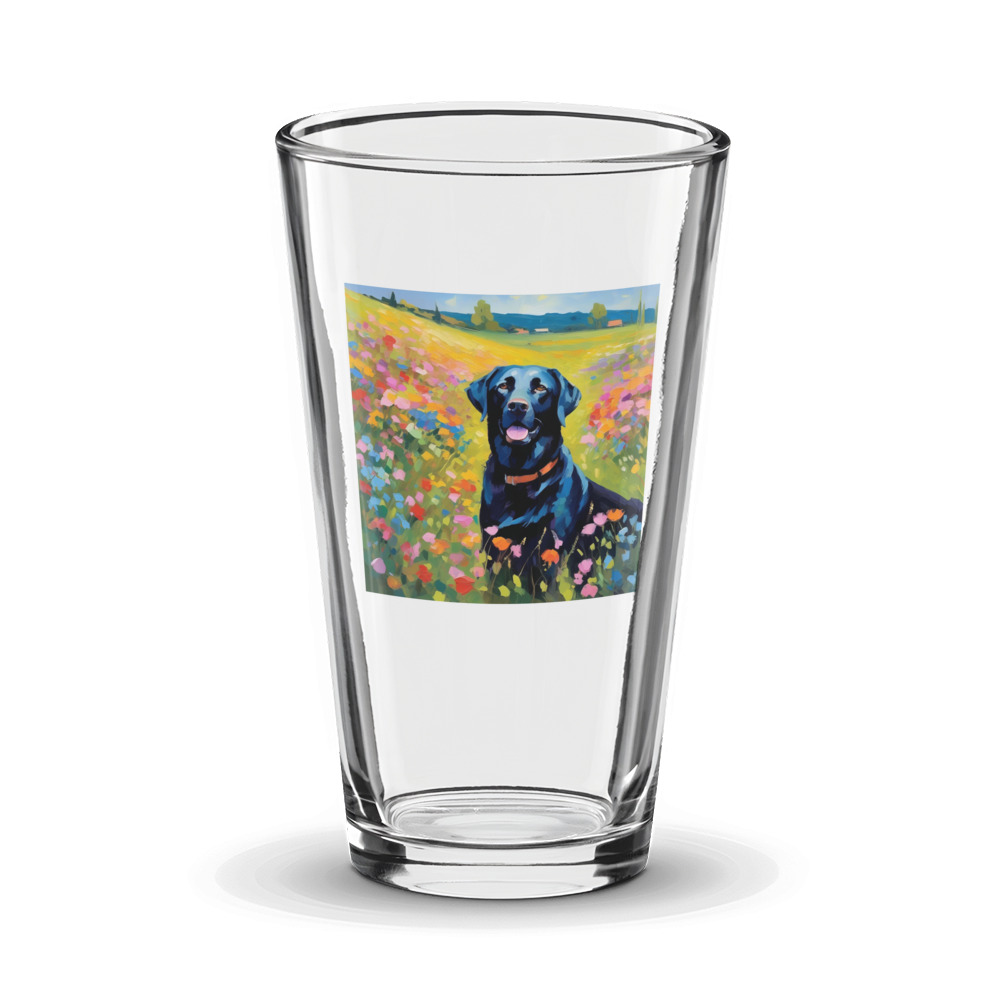 PugMug Custom Black Labrador Retriever Glass Tumbler