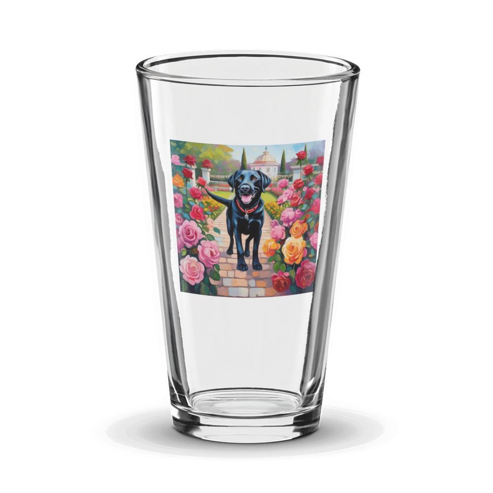 PugMug Custom Black Labrador Retriever Glass Tumbler