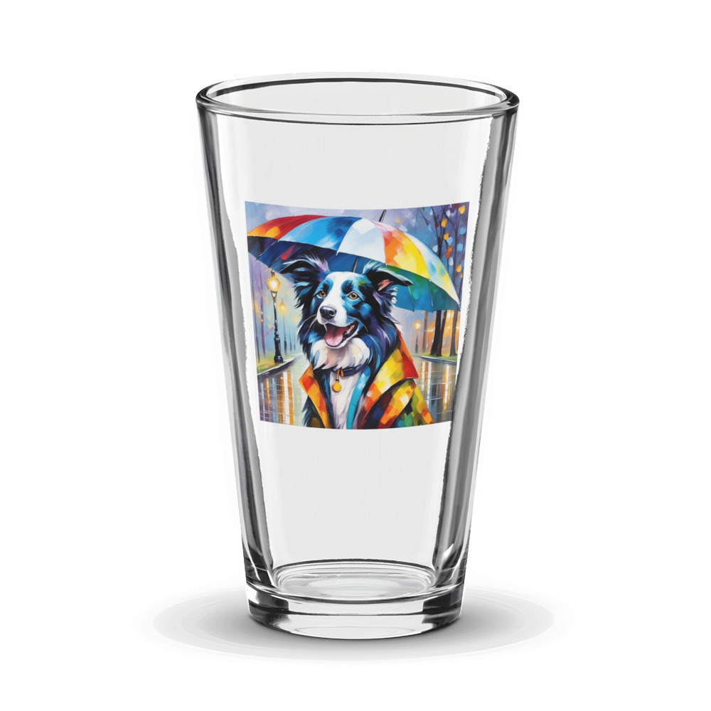 PugMug Custom Border Collie Glass Tumbler