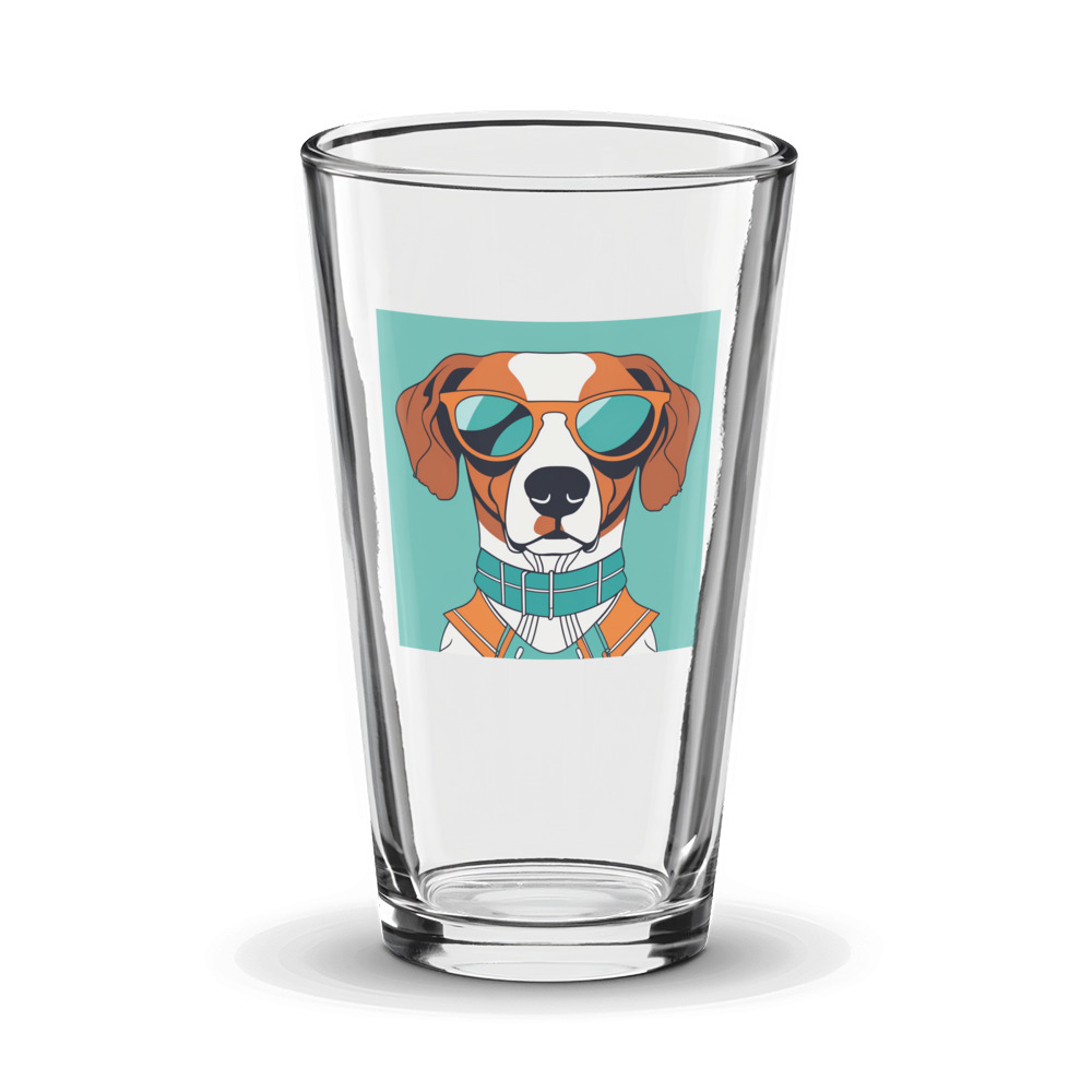 PugMug Custom Brittany Dog Glass Tumbler