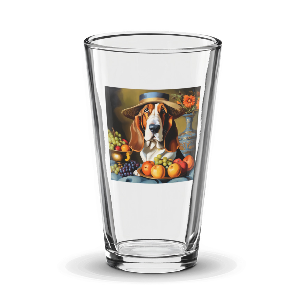 PugMug Custom Basset Hound Glass Tumbler