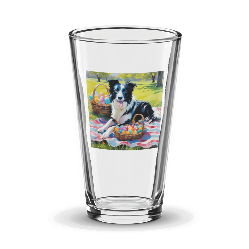 PugMug Custom Border Collie Glass Tumbler
