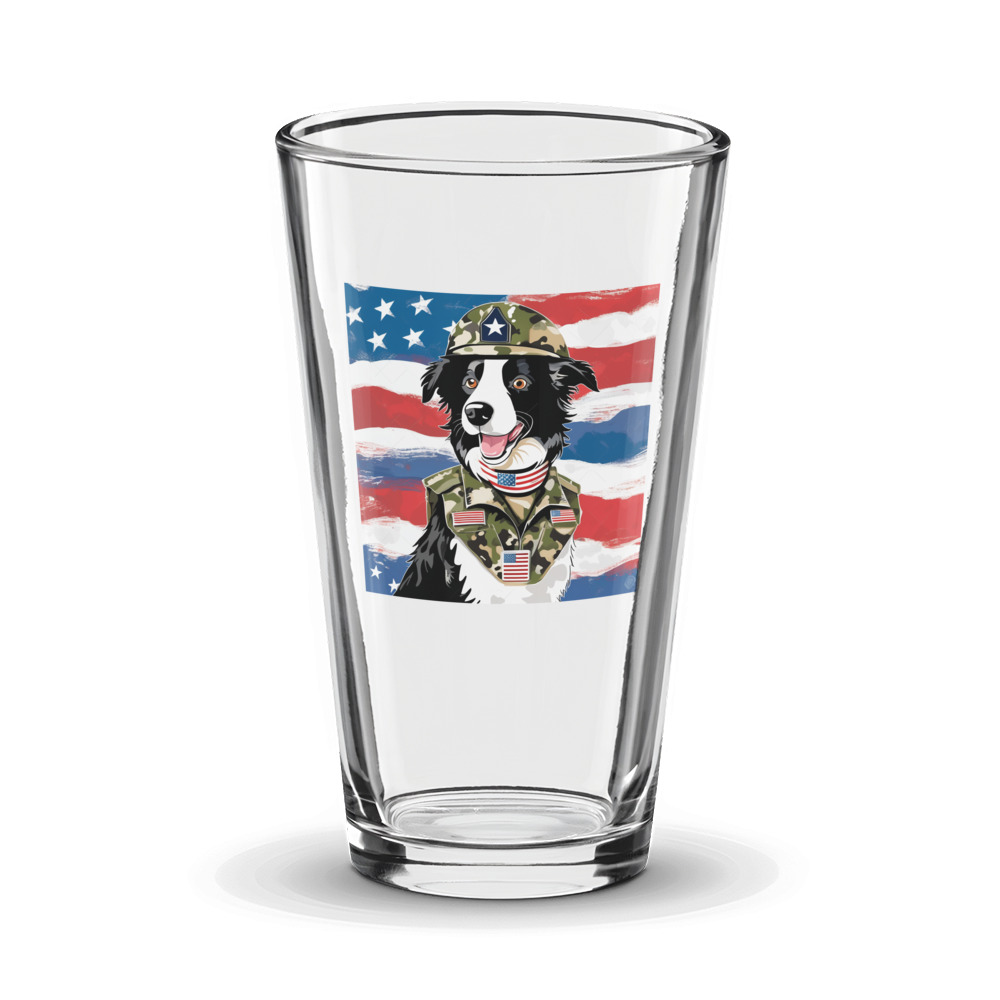PugMug Custom Border Collie Glass Tumbler