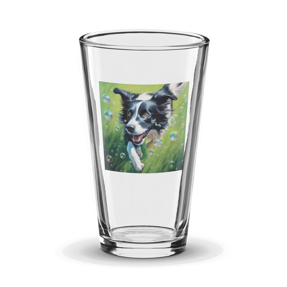 PugMug Custom Border Collie Glass Tumbler