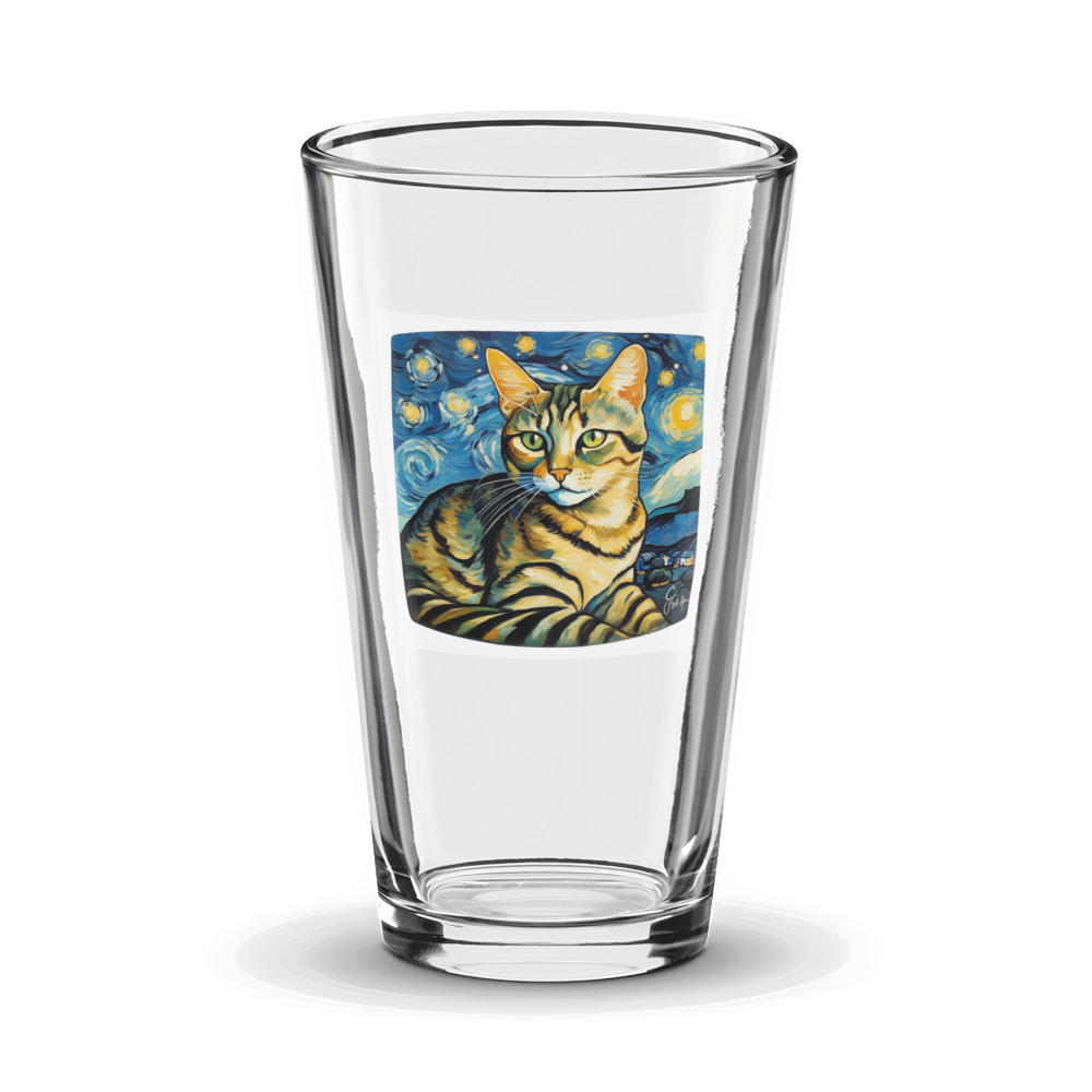 PugMug Custom Tabby Companion Cat Glass Tumbler