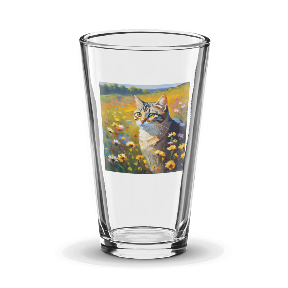PugMug Custom Tabby American Shorthair Cat Glass Tumbler