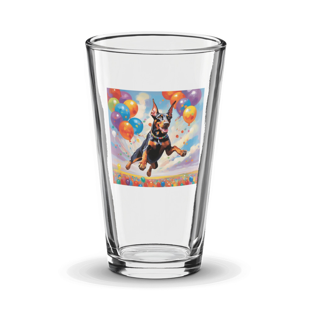 PugMug Custom Doberman Pinscher Glass Tumbler