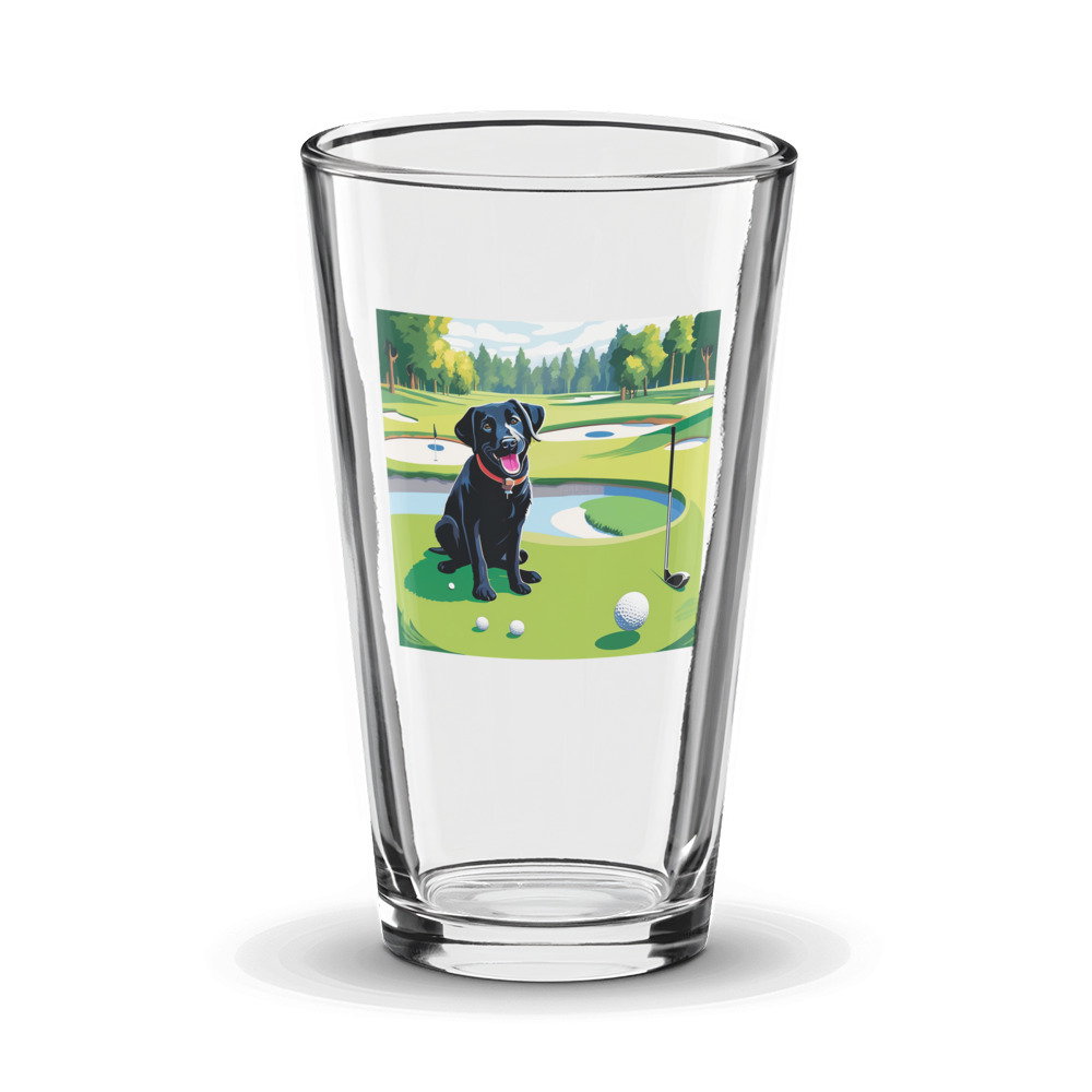 PugMug Custom Black Labrador Retriever Glass Tumbler