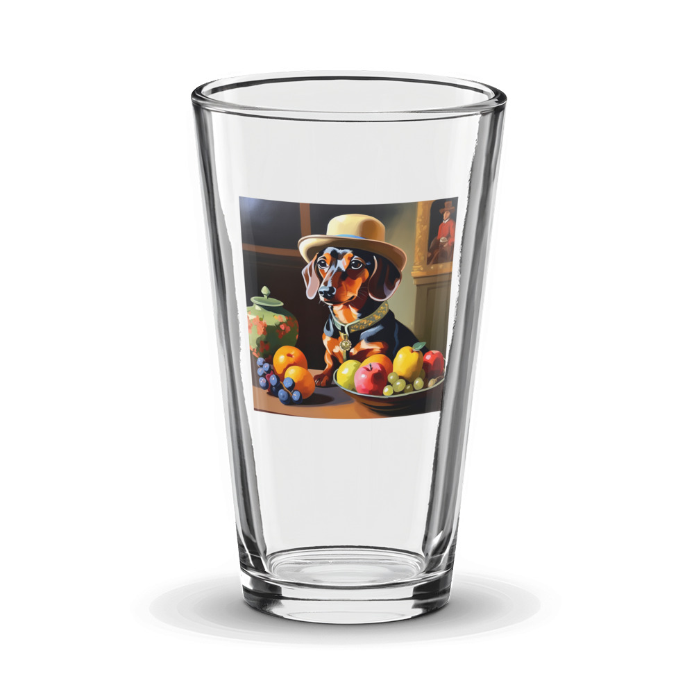 PugMug Custom Tan Dachshund Glass Tumbler