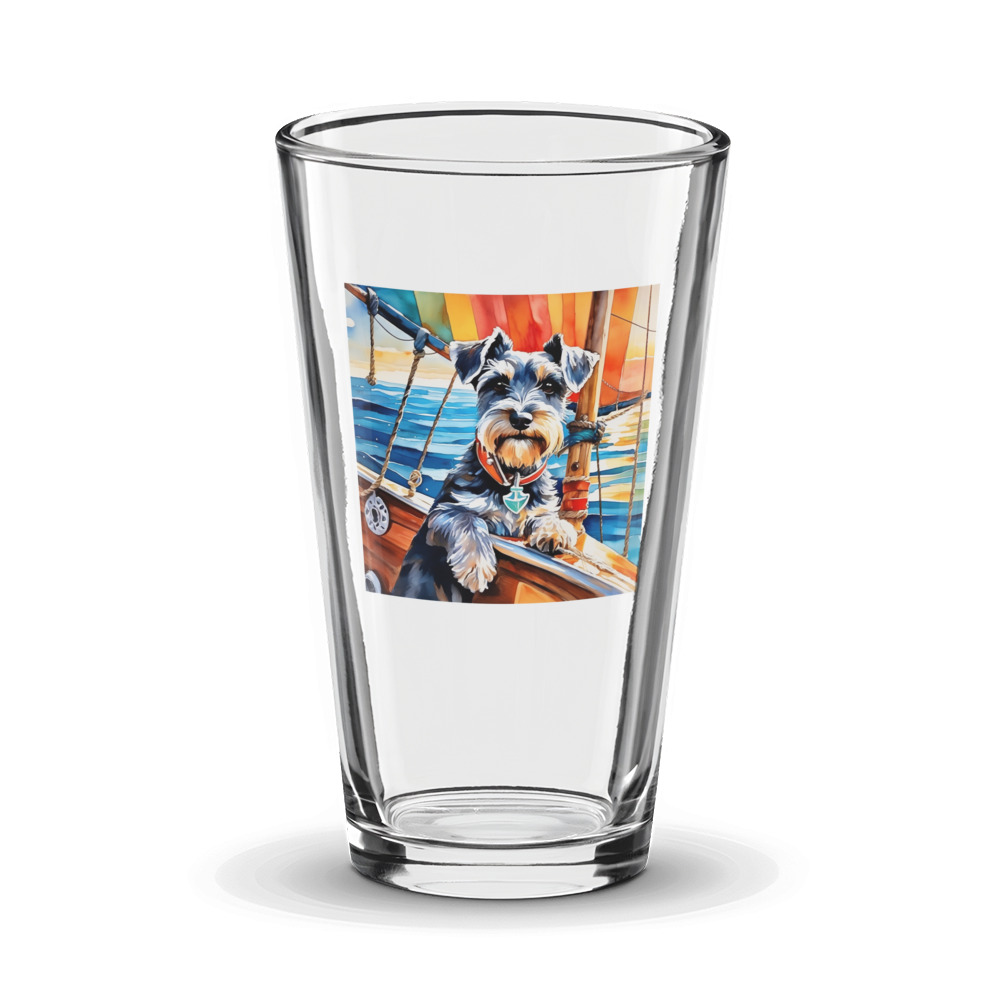 PugMug Custom Miniature Schnauzer Glass Tumbler