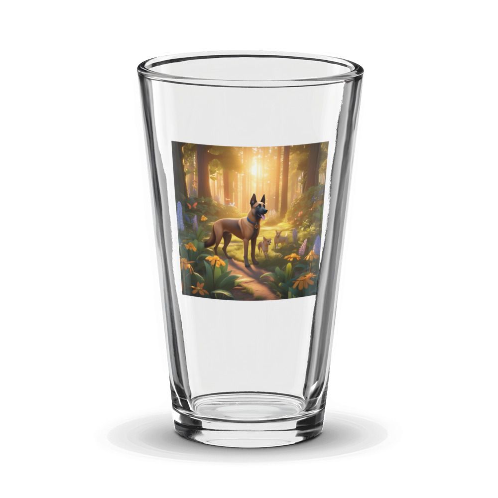 PugMug Custom Belgian Malinois Glass Tumbler