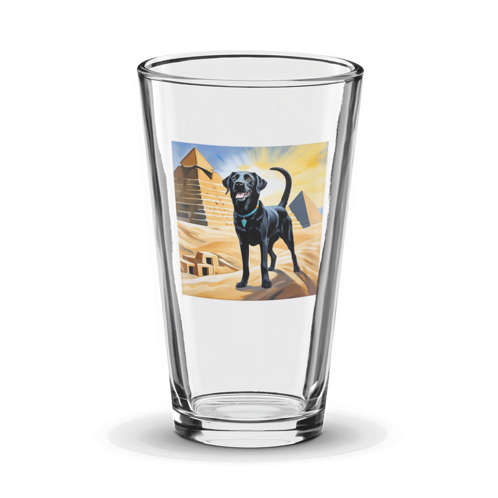 PugMug Custom Black Labrador Retriever Glass Tumbler