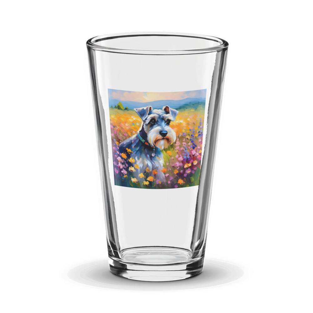 PugMug Custom Miniature Schnauzer Glass Tumbler