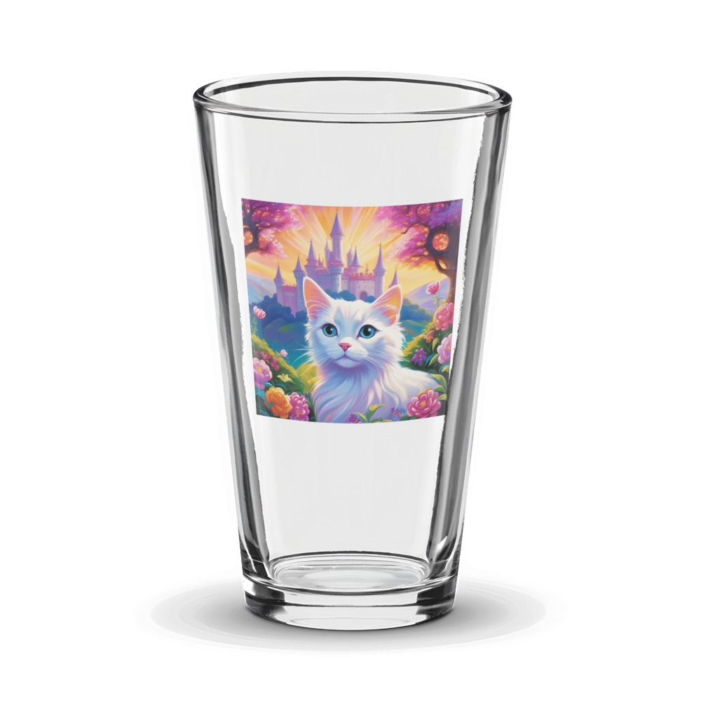 PugMug Custom White Companion Cat Glass Tumbler