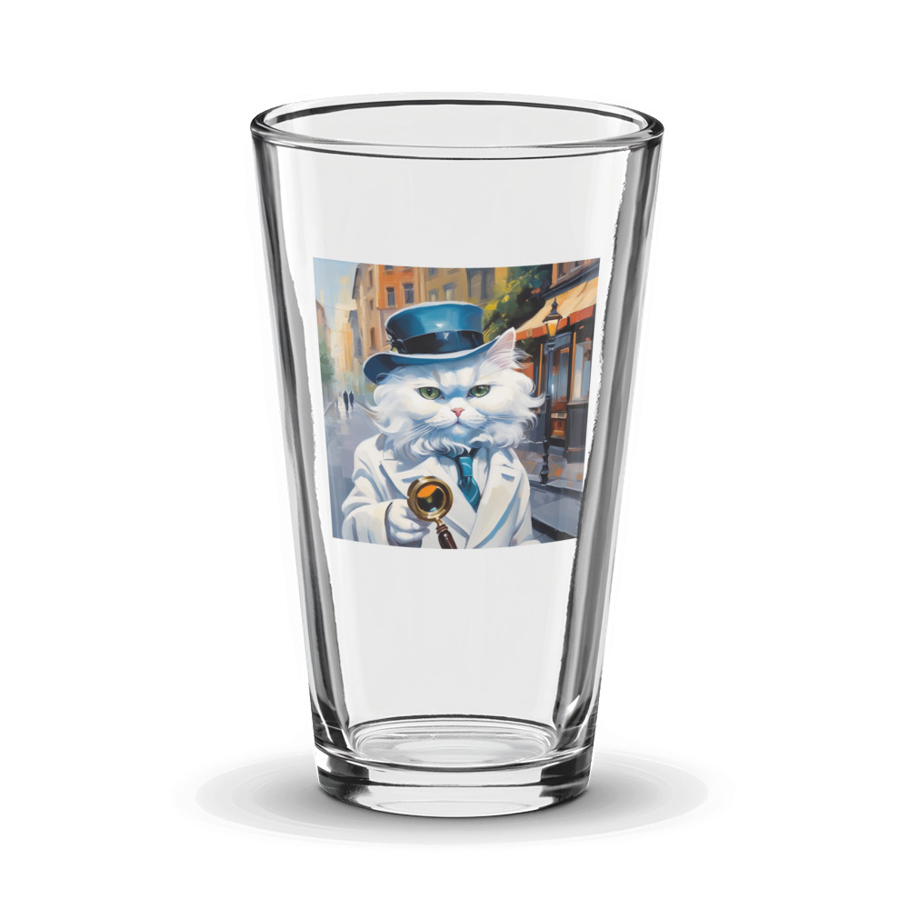 PugMug Custom White Persian Cat Glass Tumbler