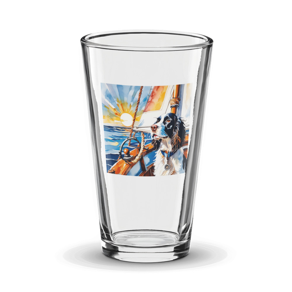 PugMug Custom English Springer Spaniel Glass Tumbler