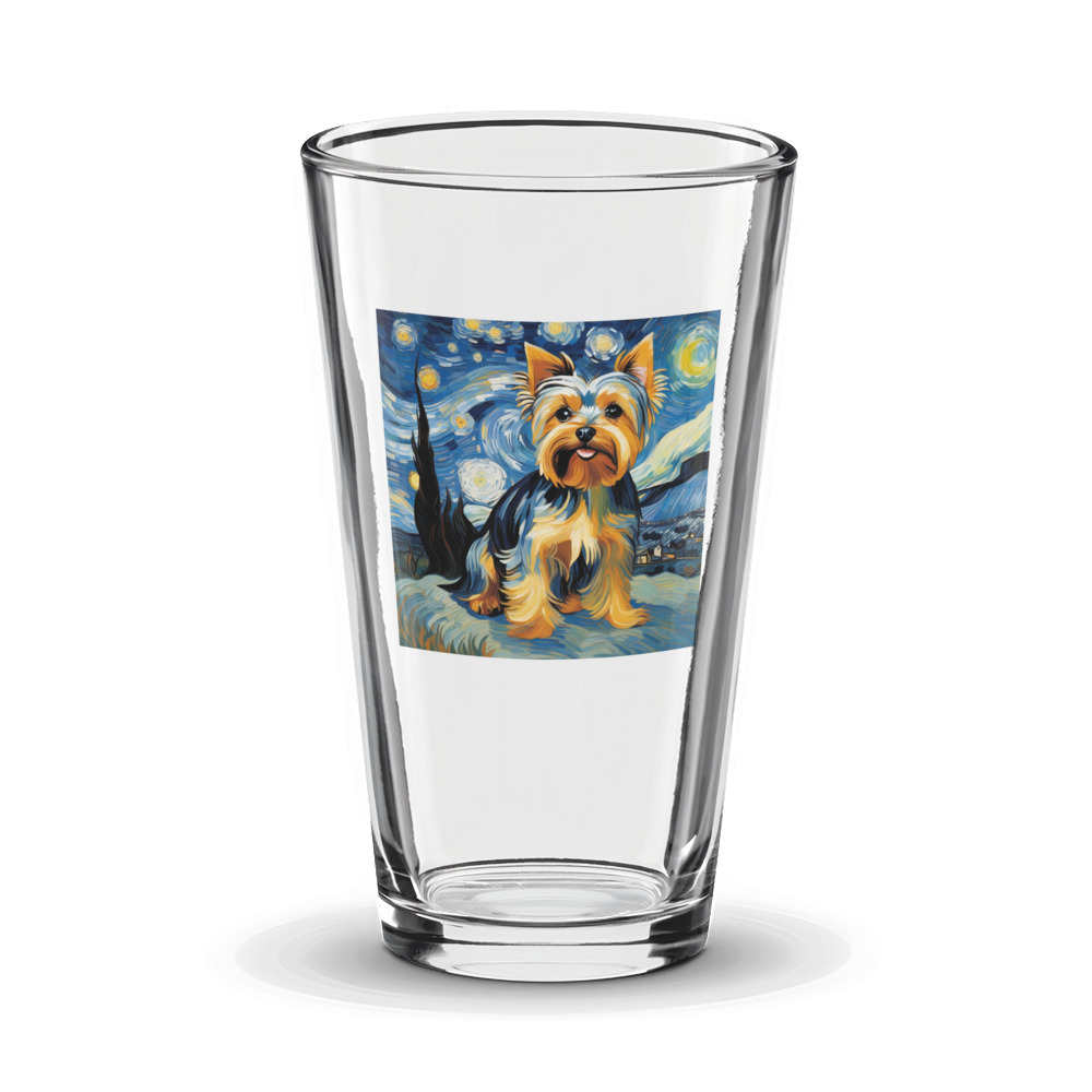 PugMug Custom Yorkshire Terrier Glass Tumbler