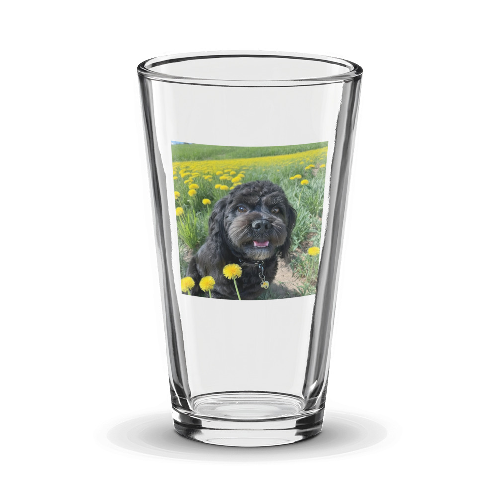 PugMug Custom Lily Glass Tumbler