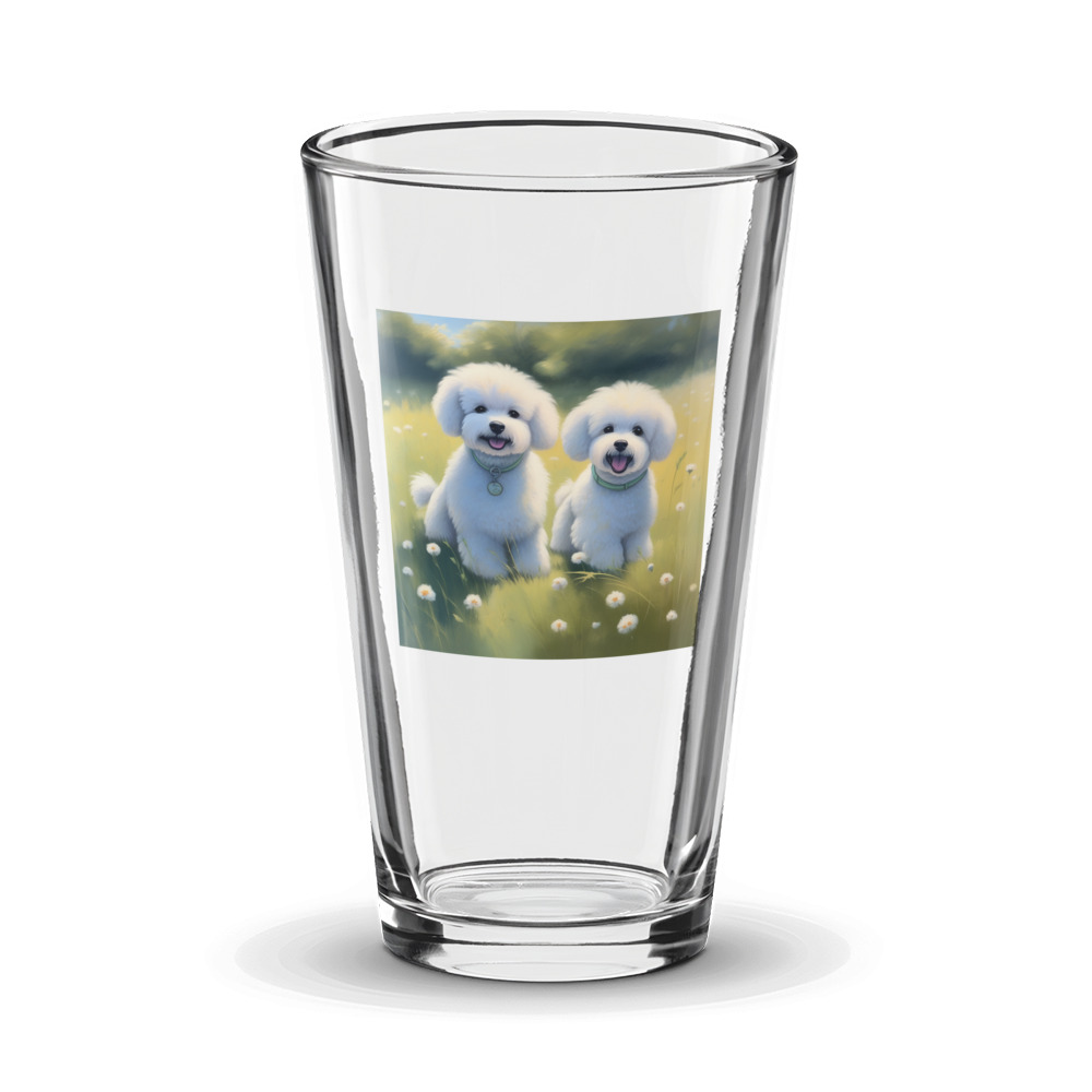 PugMug Custom Bichons Frise Glass Tumbler