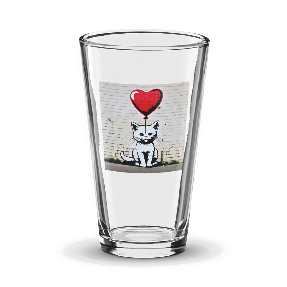 PugMug Custom White Companion Cat Glass Tumbler