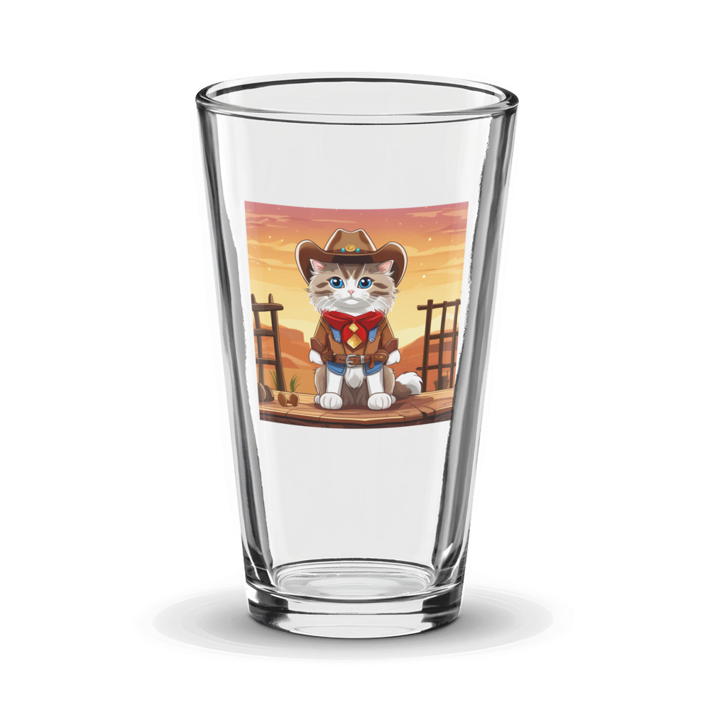 PugMug Custom Tabby Ragdoll Cat Glass Tumbler