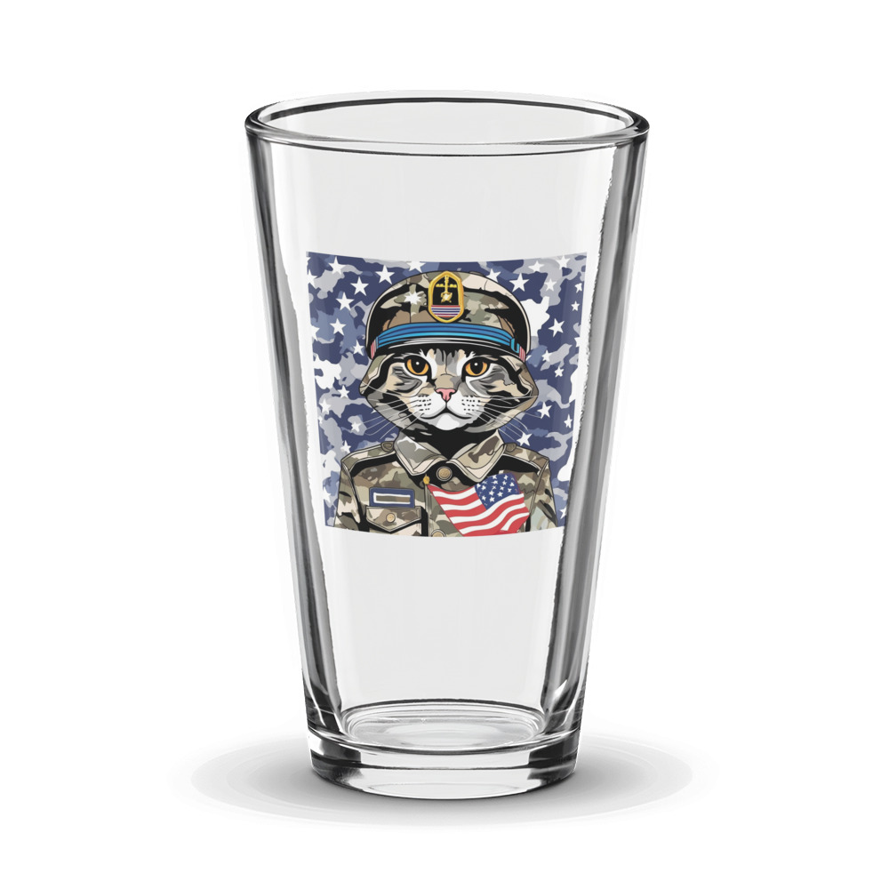 PugMug Custom Tabby Scottish Fold Cat Glass Tumbler