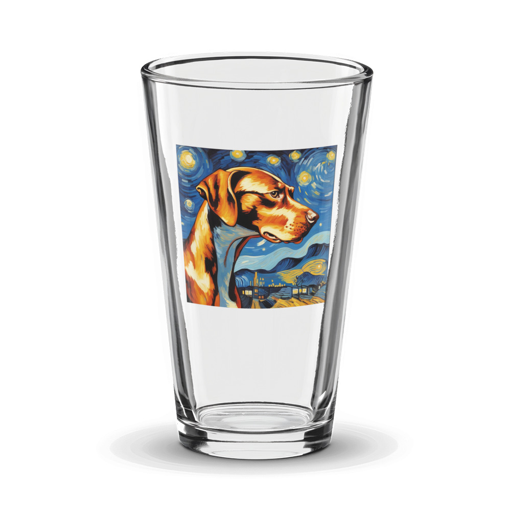 PugMug Custom Pointer Dog Glass Tumbler
