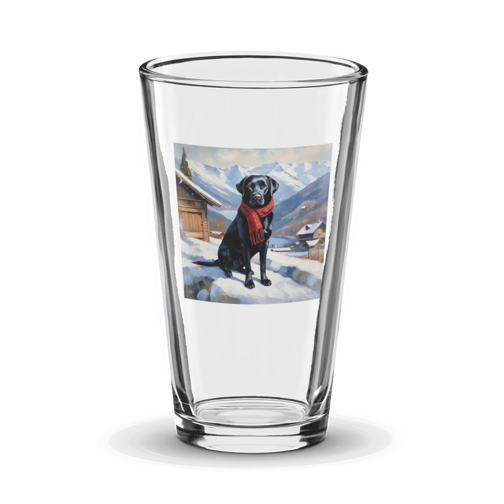 PugMug Custom Black Labrador Retriever Glass Tumbler