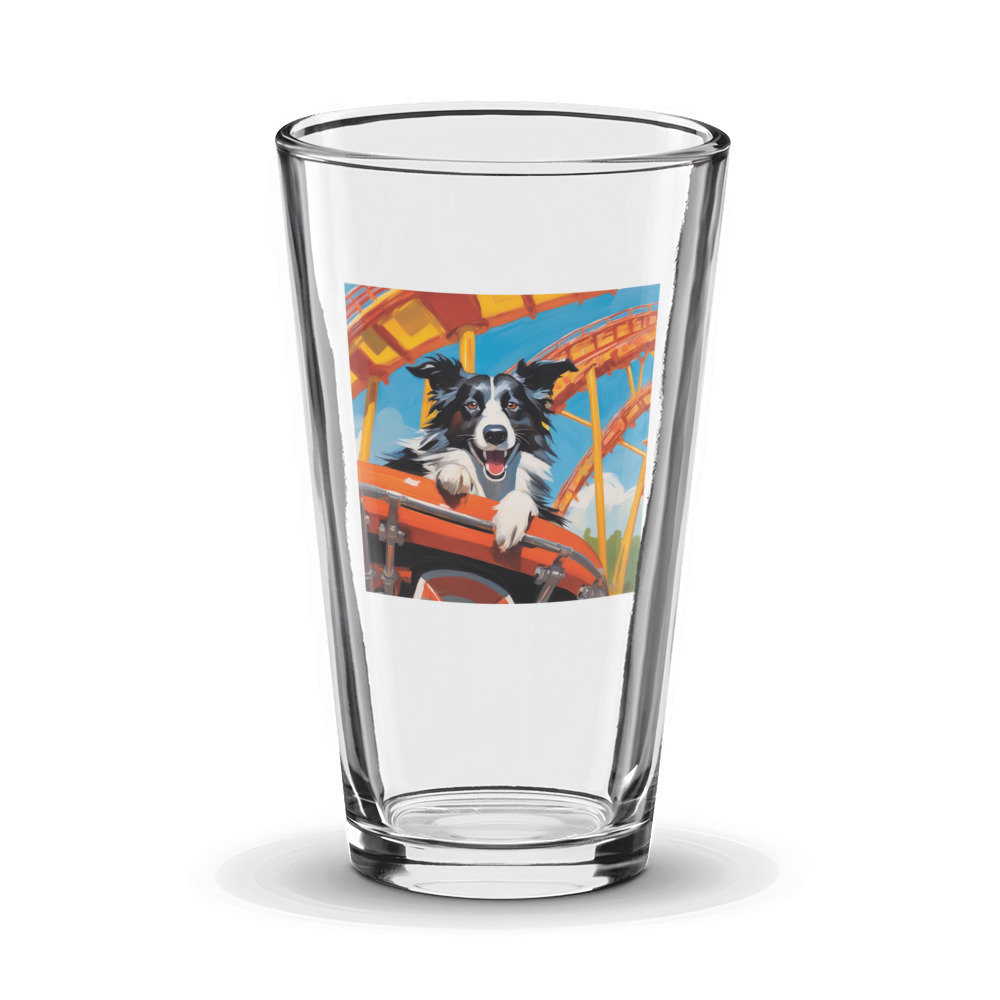 PugMug Custom Border Collie Glass Tumbler