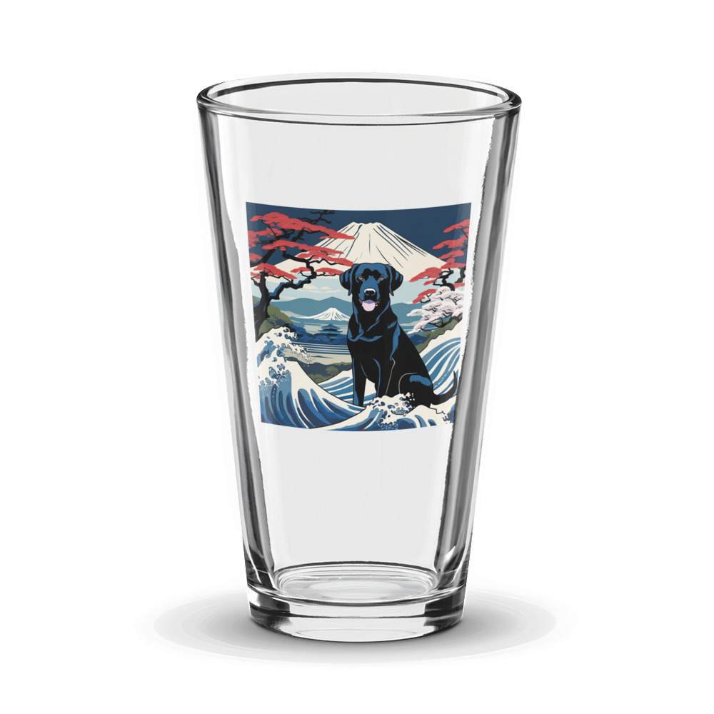 PugMug Custom Black Labrador Retriever Glass Tumbler