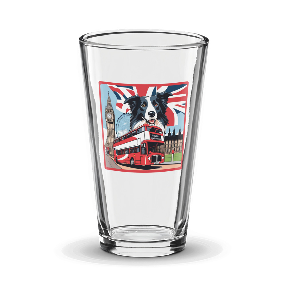 PugMug Custom Border Collie Glass Tumbler
