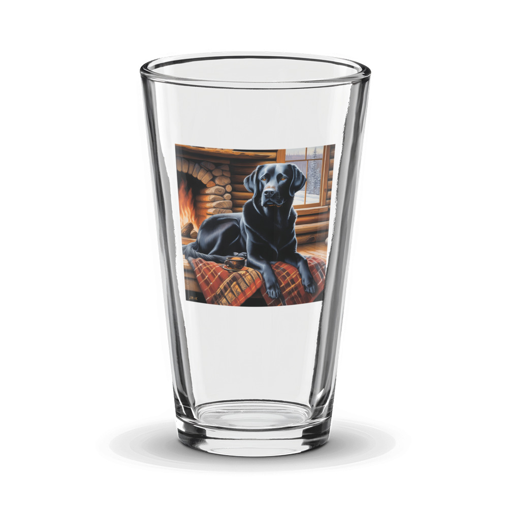 PugMug Custom Black Labrador Retriever Glass Tumbler