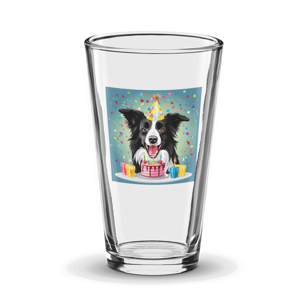 PugMug Custom Border Collie Glass Tumbler