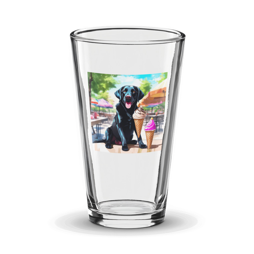 PugMug Custom Black Labrador Retriever Glass Tumbler