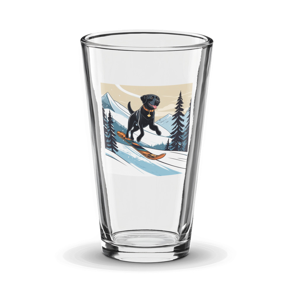 PugMug Custom Black Labrador Retriever Glass Tumbler