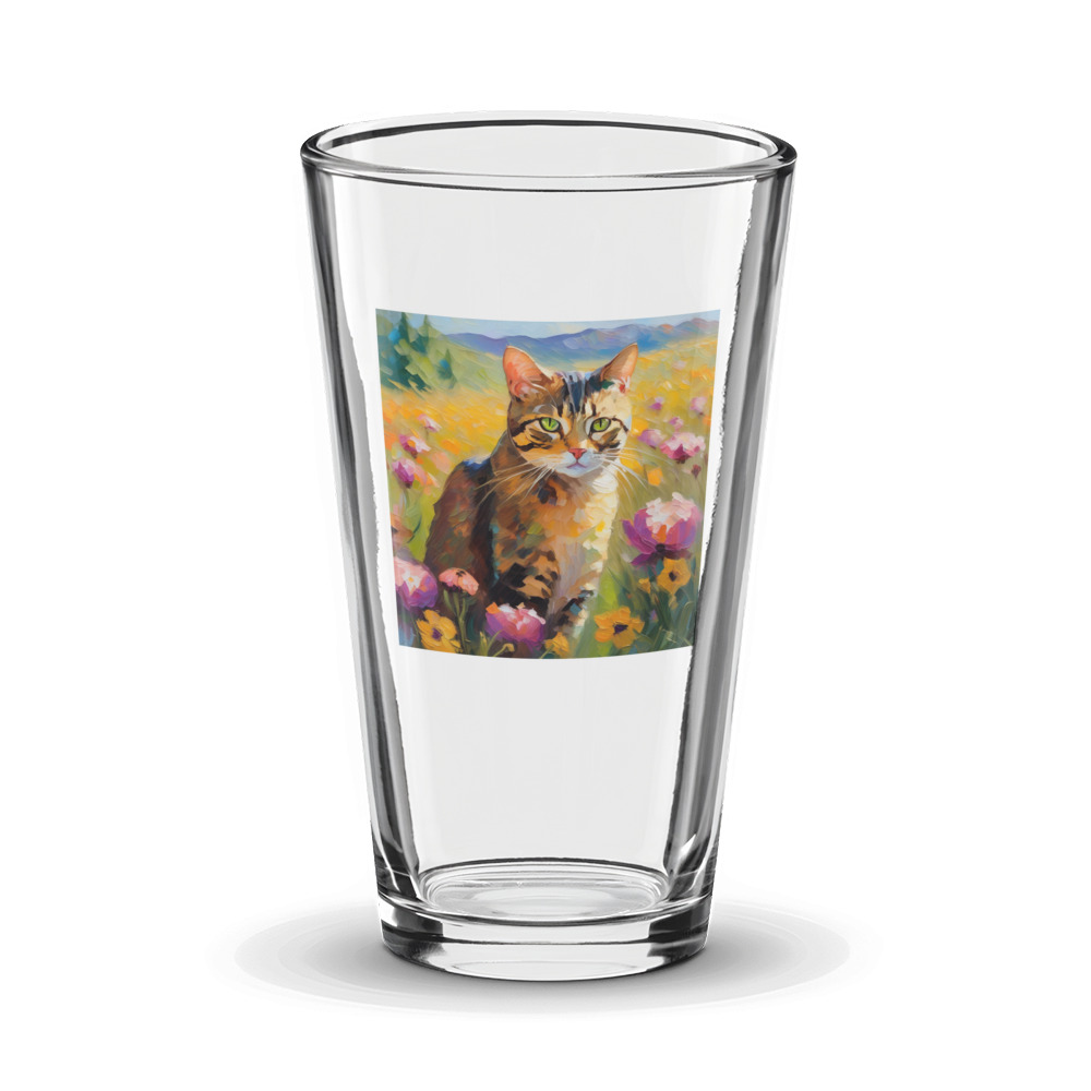 PugMug Custom Tabby Exotic Cat Glass Tumbler