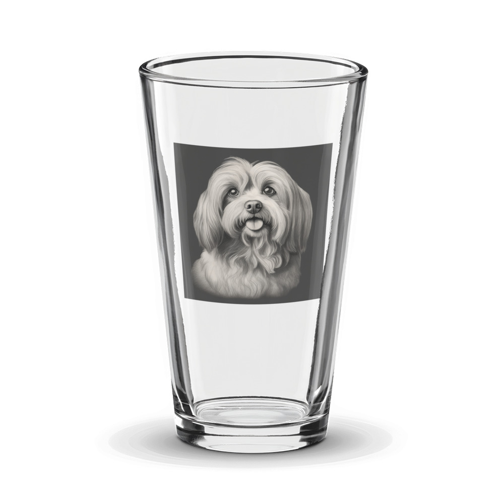 PugMug Custom Tan Havanese Dog Glass Tumbler