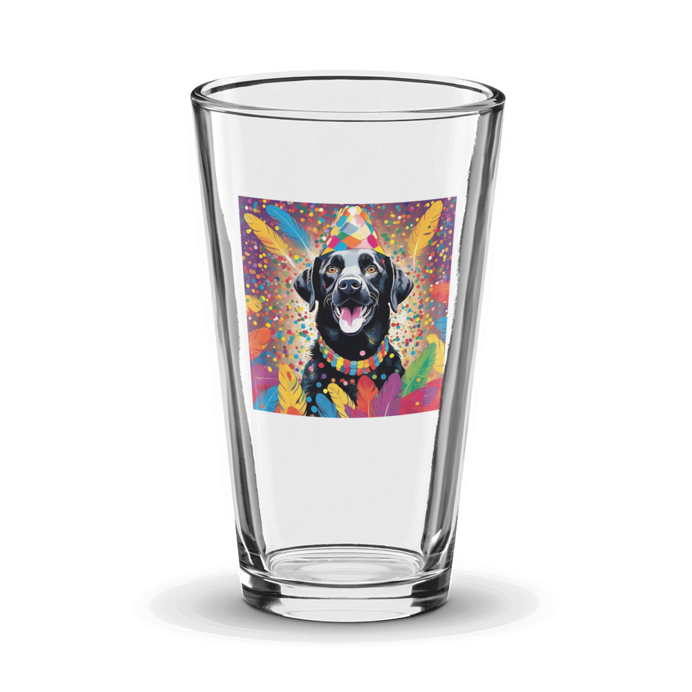 PugMug Custom Black Labrador Retriever Glass Tumbler