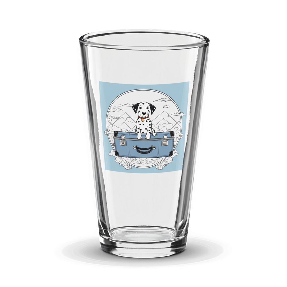 PugMug Custom Dalmatian Glass Tumbler