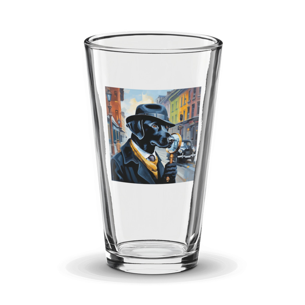 PugMug Custom Black Labrador Retriever Glass Tumbler