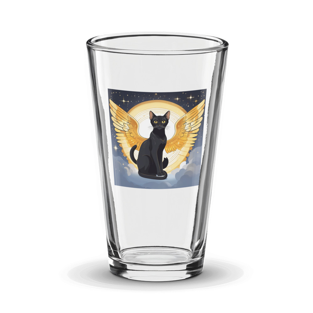 PugMug Custom Black Abyssinian Cat Glass Tumbler